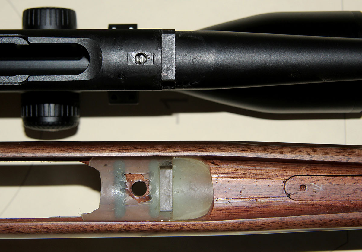 The barreled action of the Browning X-Bolt 2 Hunter is glass bedded in the recoil-lug area and forward beneath the chamber, as well as beneath each action screw. This lends the rifle stability and reliable accuracy.